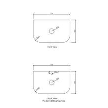 Otti Bondi Black Oak 750mm Single Bowl Curve Wall Hung Vanity gallery detail image
