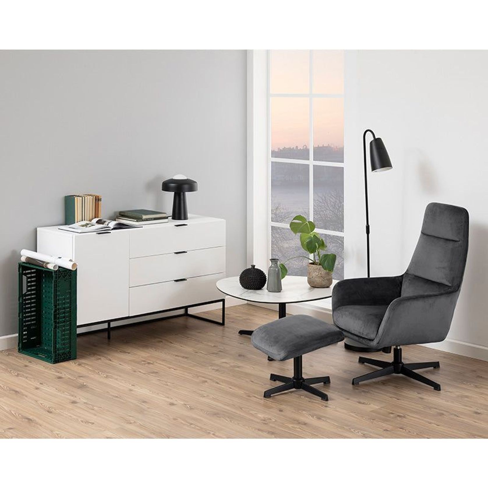 SVANA Sideboard Buffet 134cm - White gallery detail image