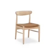 Henri Dining Chair - Oak / Tan Leather gallery detail image