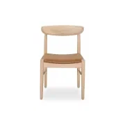 Henri Dining Chair - Oak / Tan Leather gallery detail image