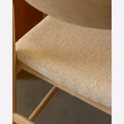 Henri Bar Stool 65cm - Oak / Tate Biscotti gallery detail image