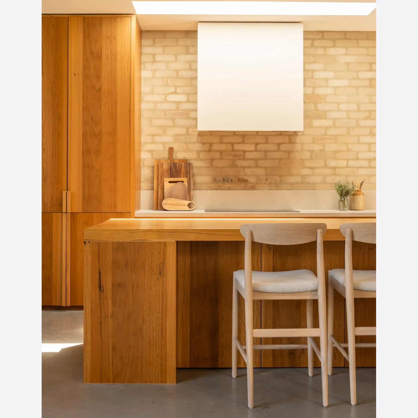 Henri Bar Stool 65cm - Oak / Tate Biscotti gallery detail image