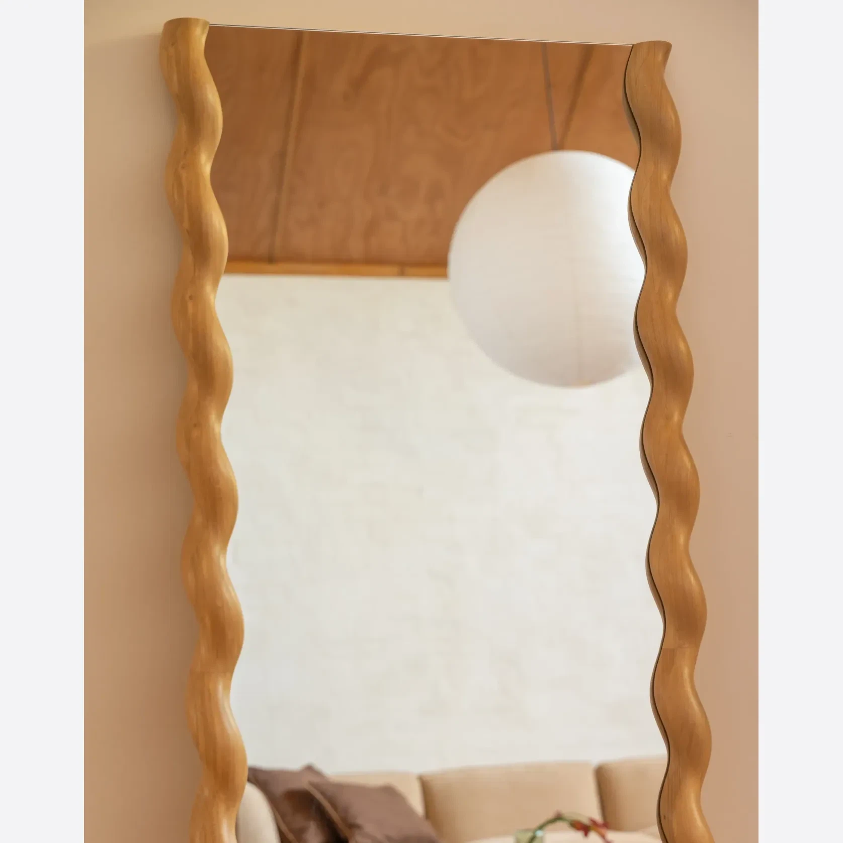 Twirl Floor Mirror - Oak gallery detail image