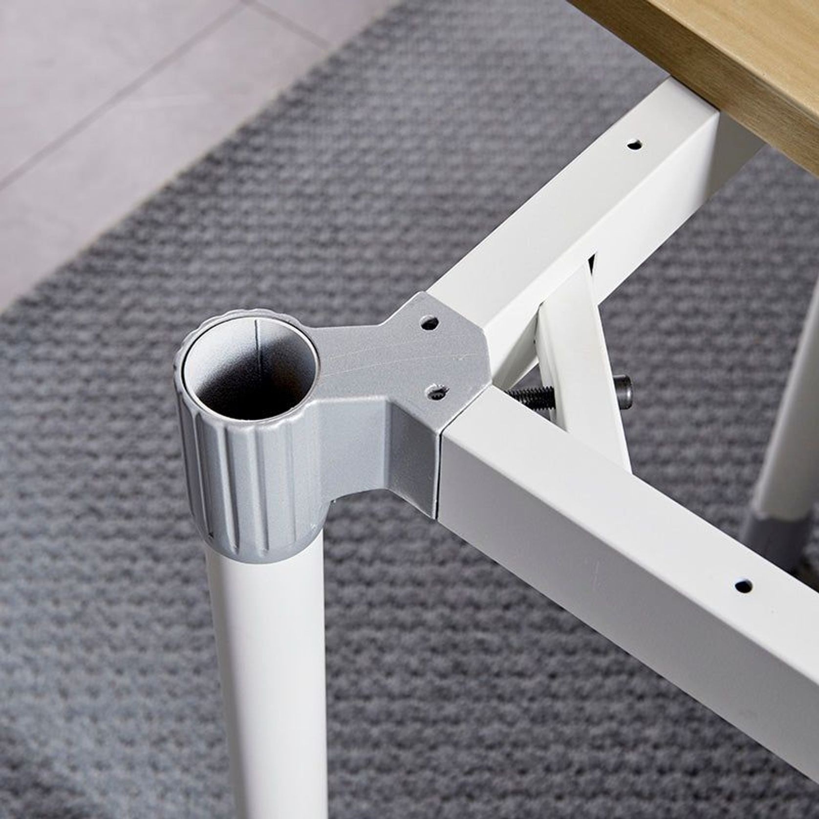 RAVEN SINGLE Workstation 160-180/100cm - Natural White gallery detail image