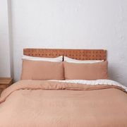 Saalena Leather and Teak Bedhead gallery detail image