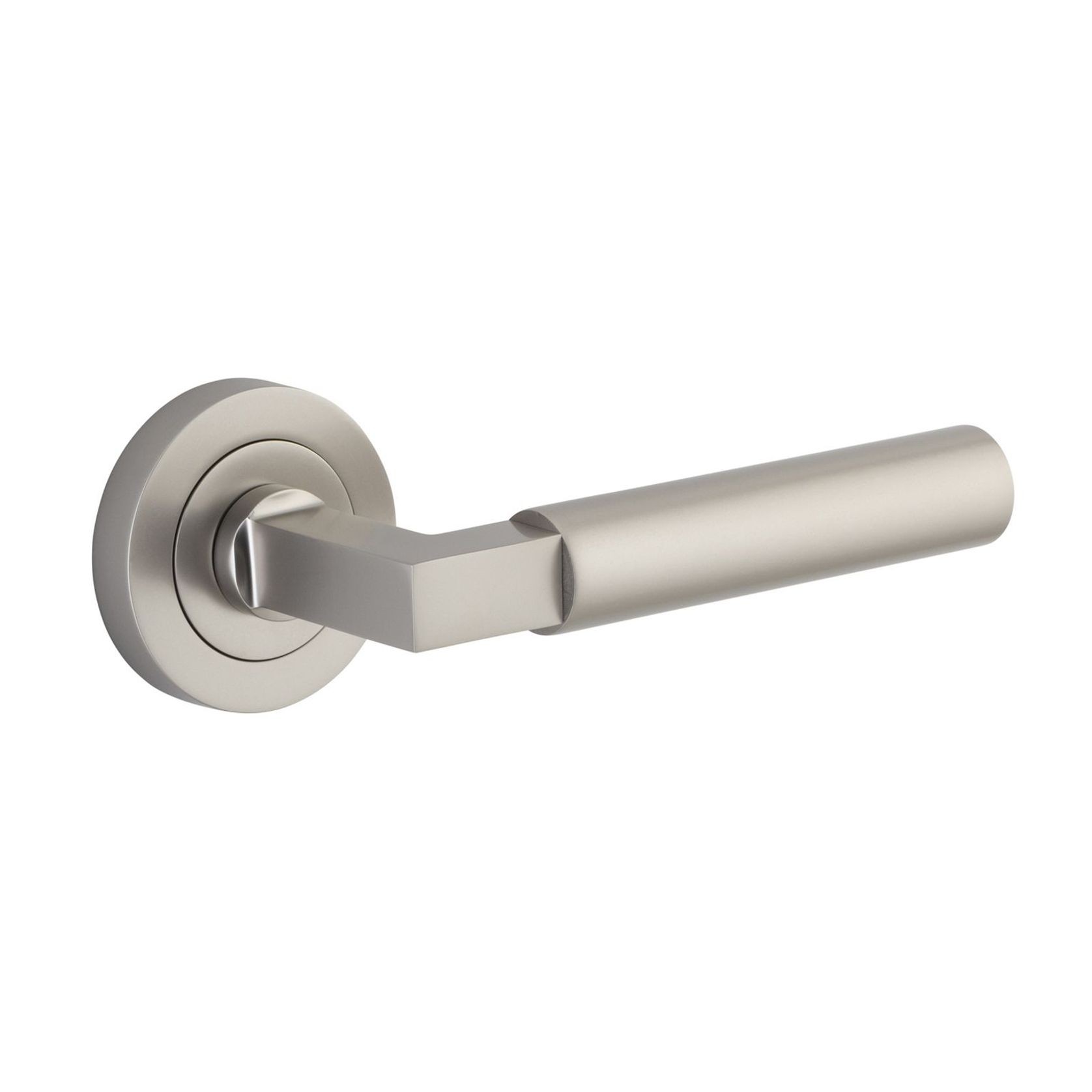 Iver Berlin Door Lever Handle on Round Rose Passage gallery detail image