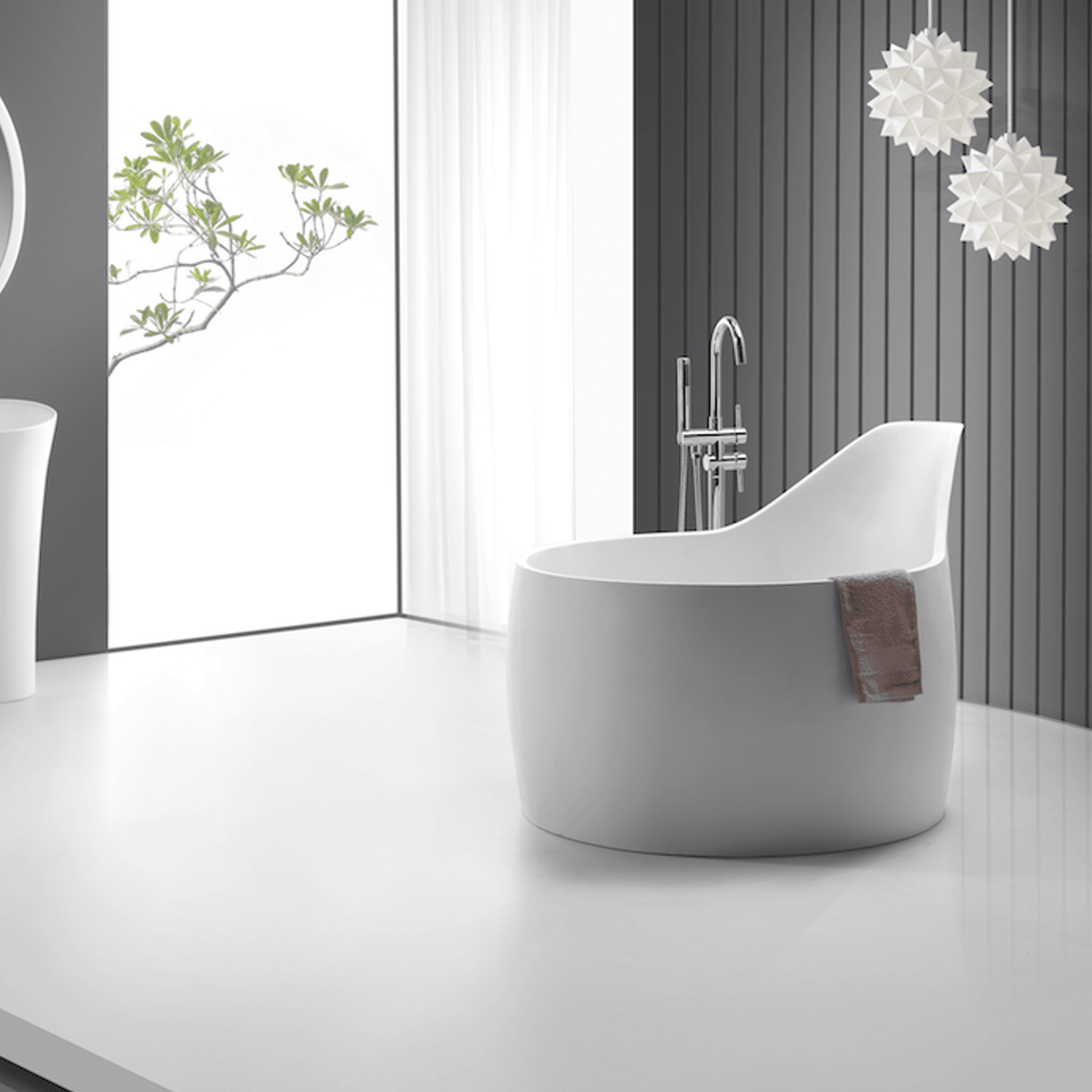 Hugi Japanese Inspired Soak Tub - 1300mm - B070 gallery detail image