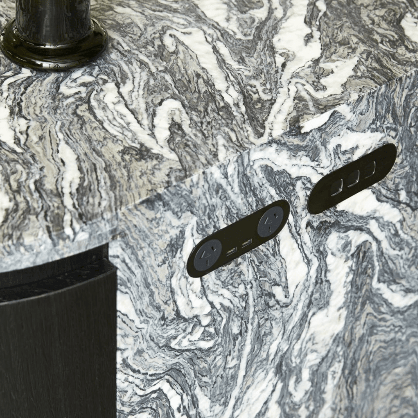 13 Carbon 2 Gang Switch Grid Faceplate gallery detail image