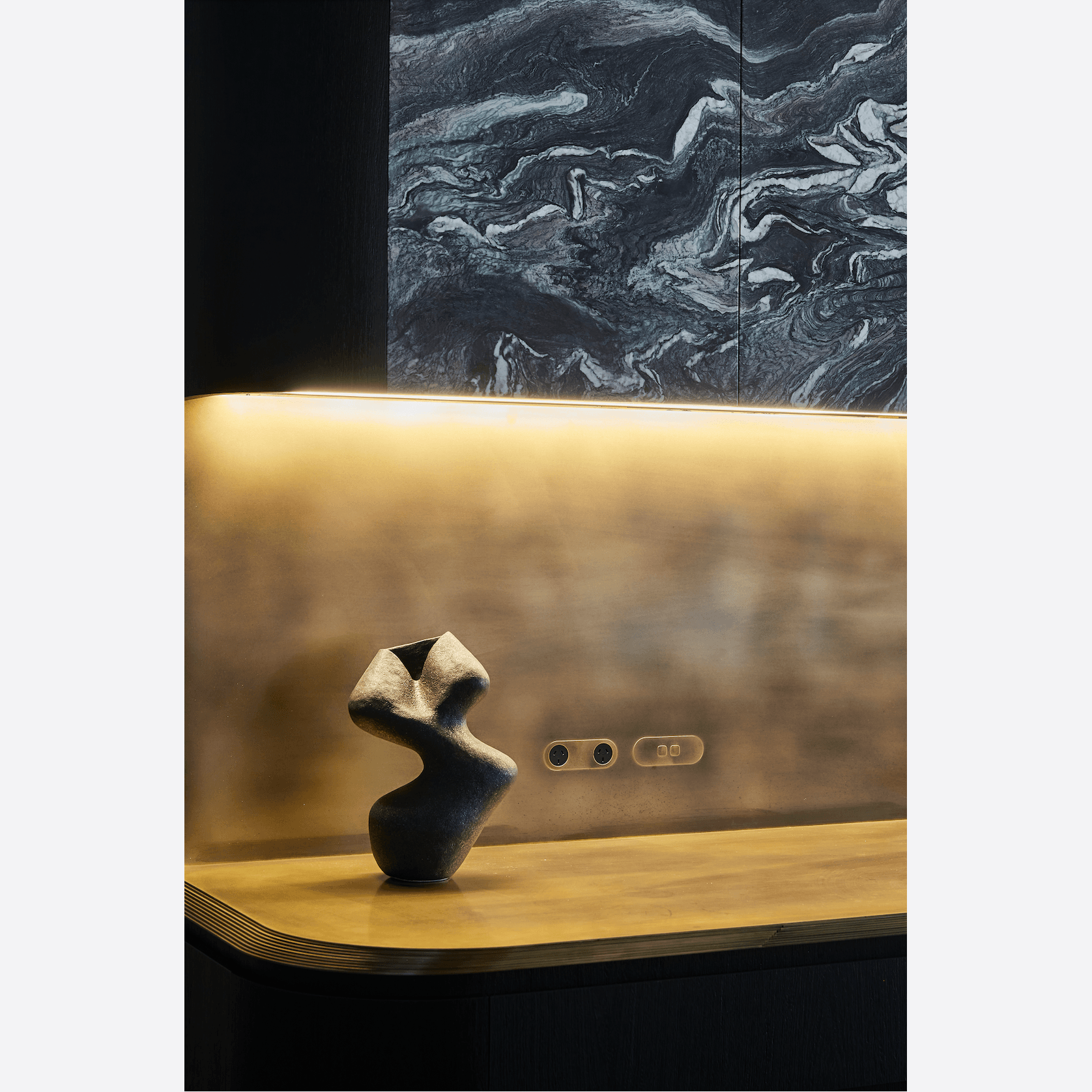 13 Carbon 2 Gang Switch Grid Faceplate gallery detail image