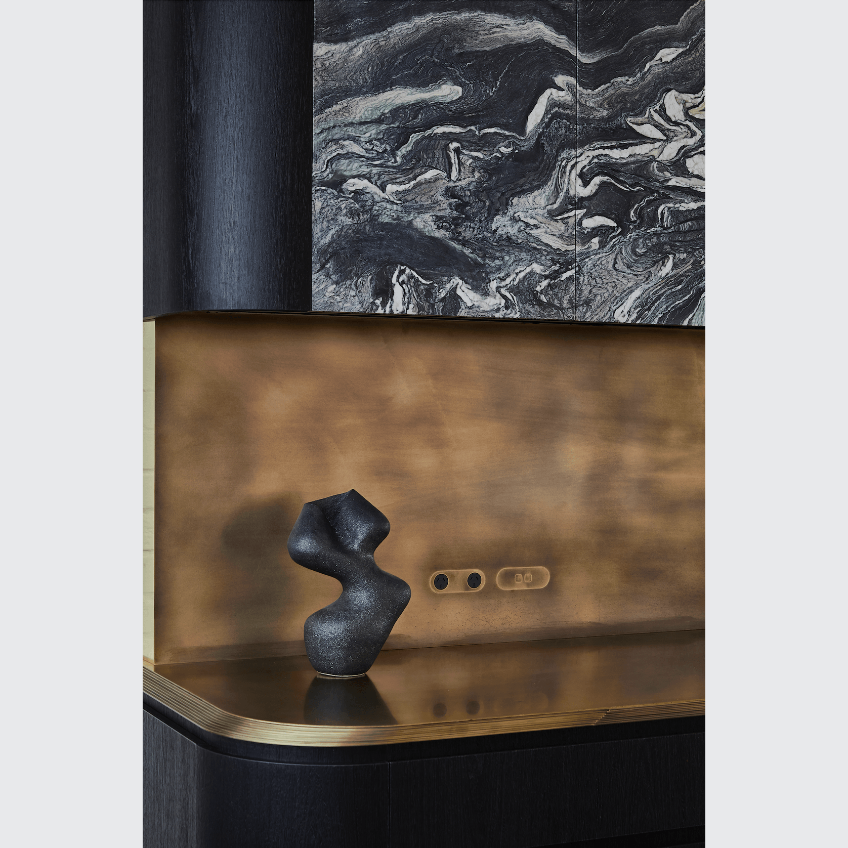 13 Carbon 5 Gang Switch Grid Faceplate gallery detail image