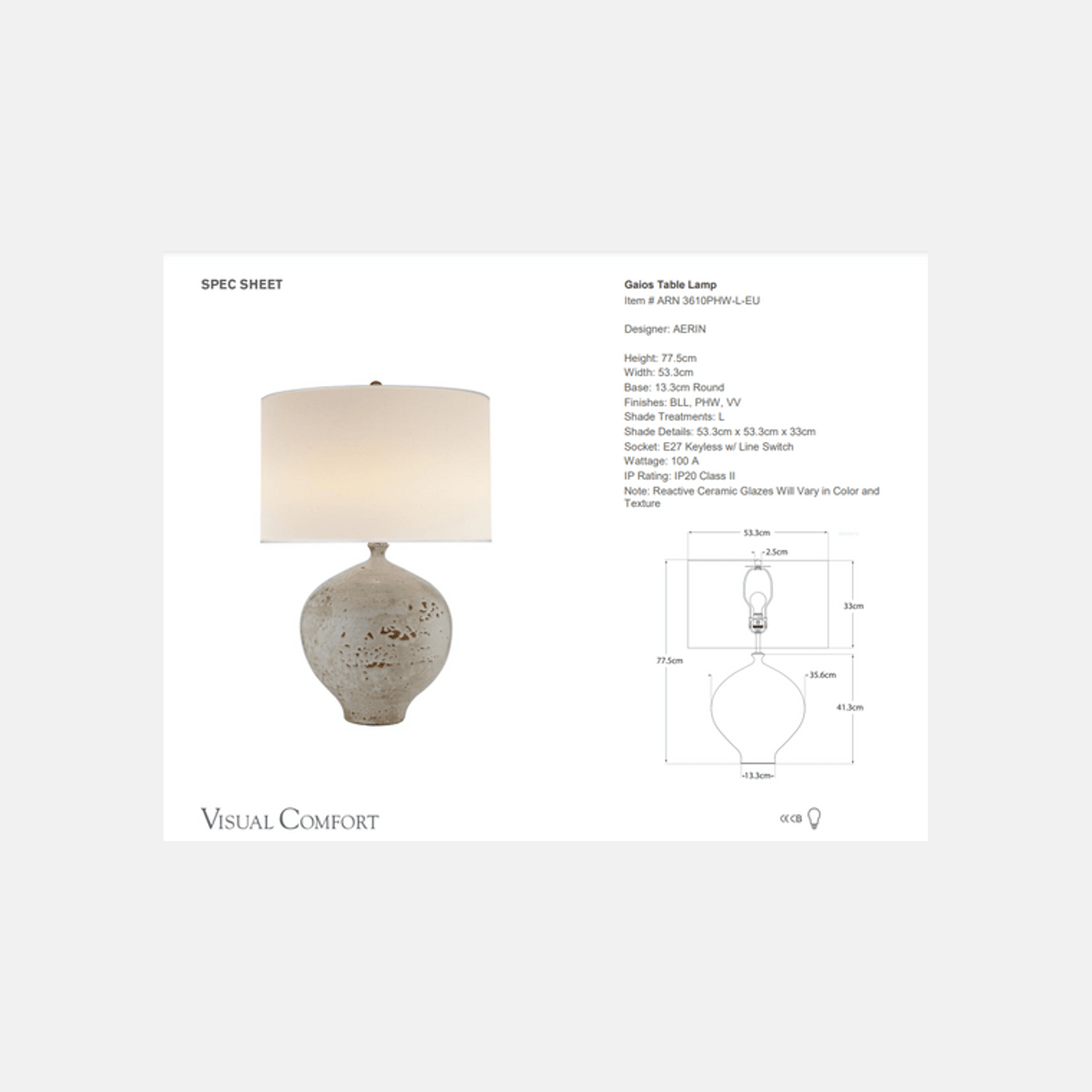 AERIN Gaios Table Lamp gallery detail image