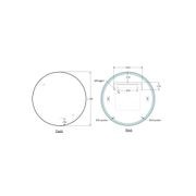 Code Solace Round Black Framed Led Mirror gallery detail image