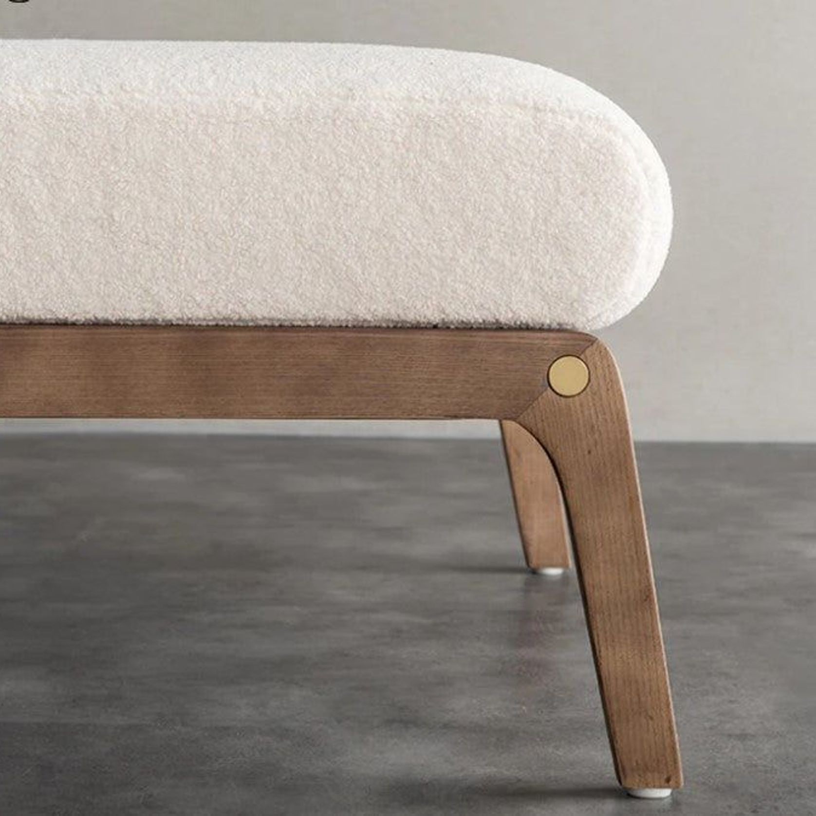 Ella Boucle Upholstered Mid-Century Chaise gallery detail image