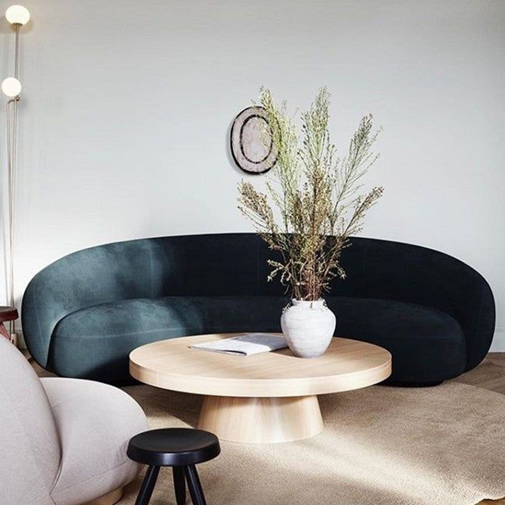 Curv Boucle Fabric Sofa gallery detail image