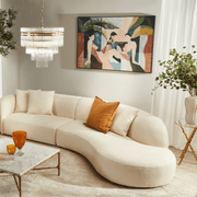 Curvar Boucle Fabric Sofa gallery detail image