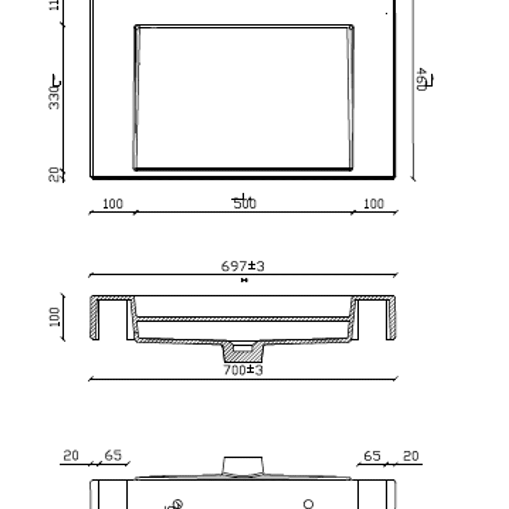 The Ramp Basin - Ramp C100 700mm gallery detail image