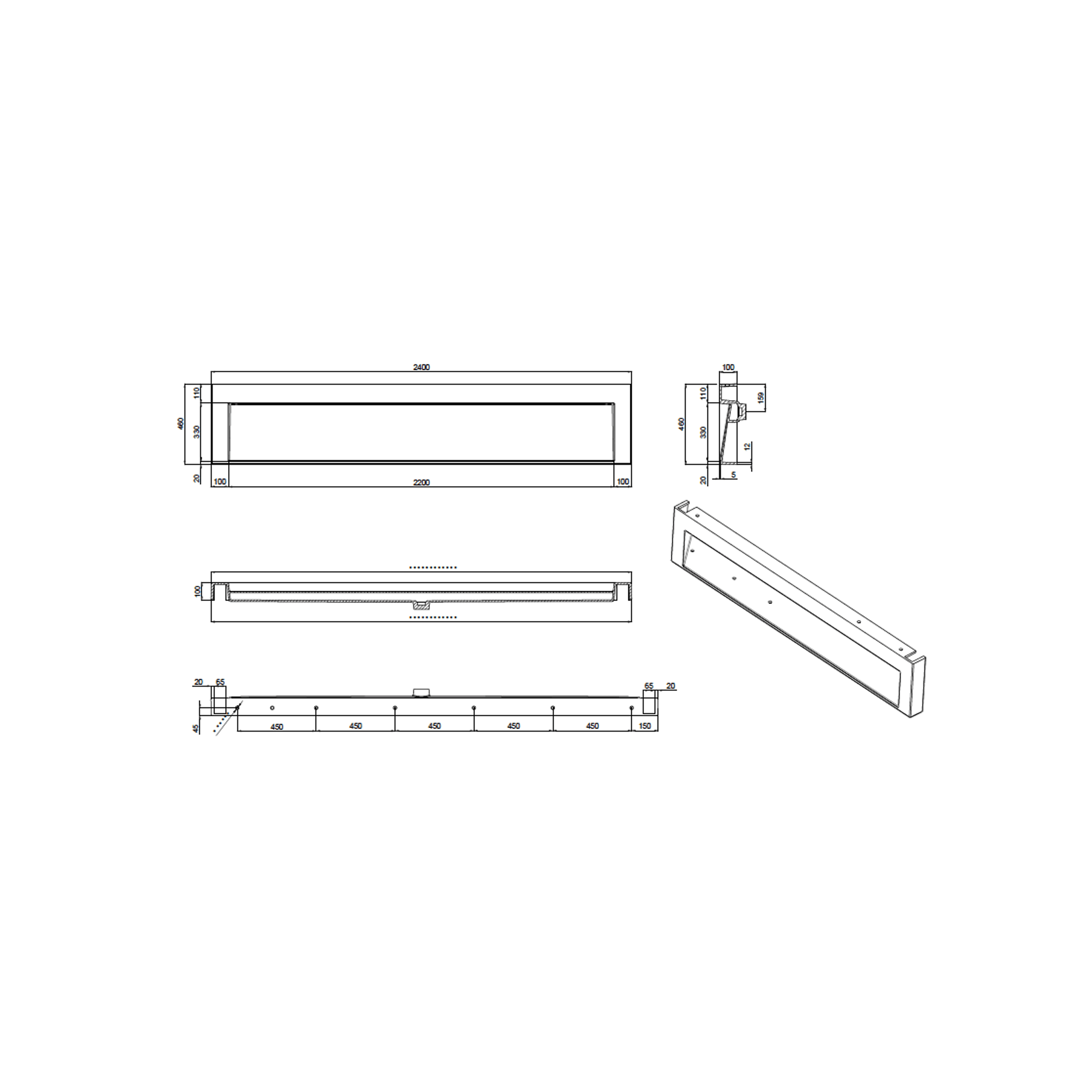The Ramp Basin - Ramp C100 2400mm gallery detail image