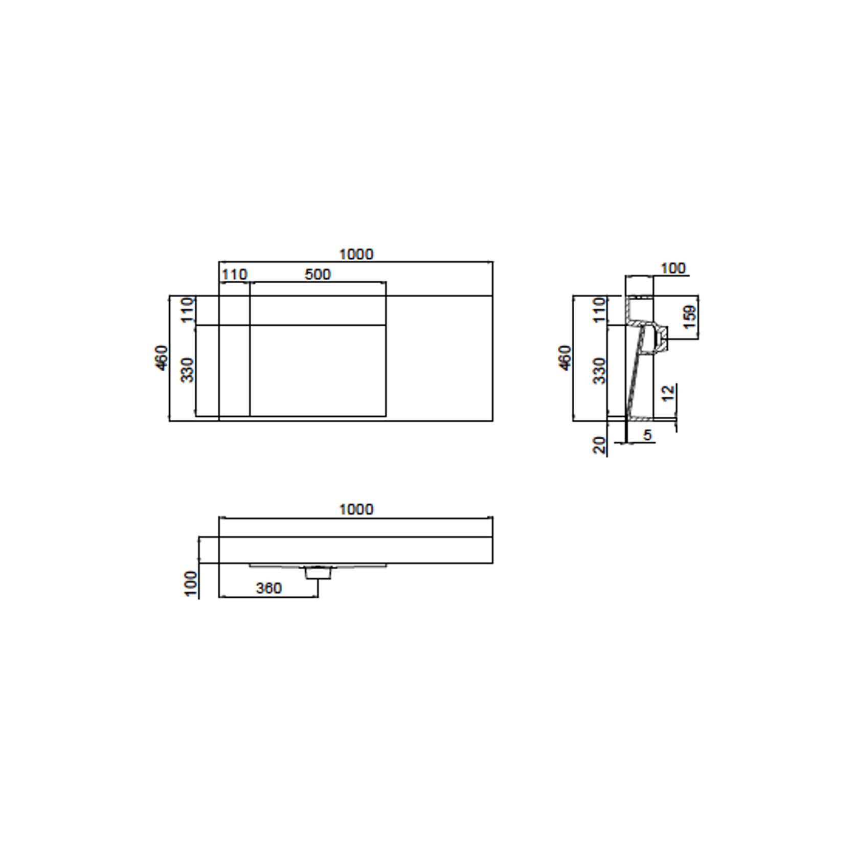 The Ramp Basin - Ramp C100-b 1000mm Left gallery detail image