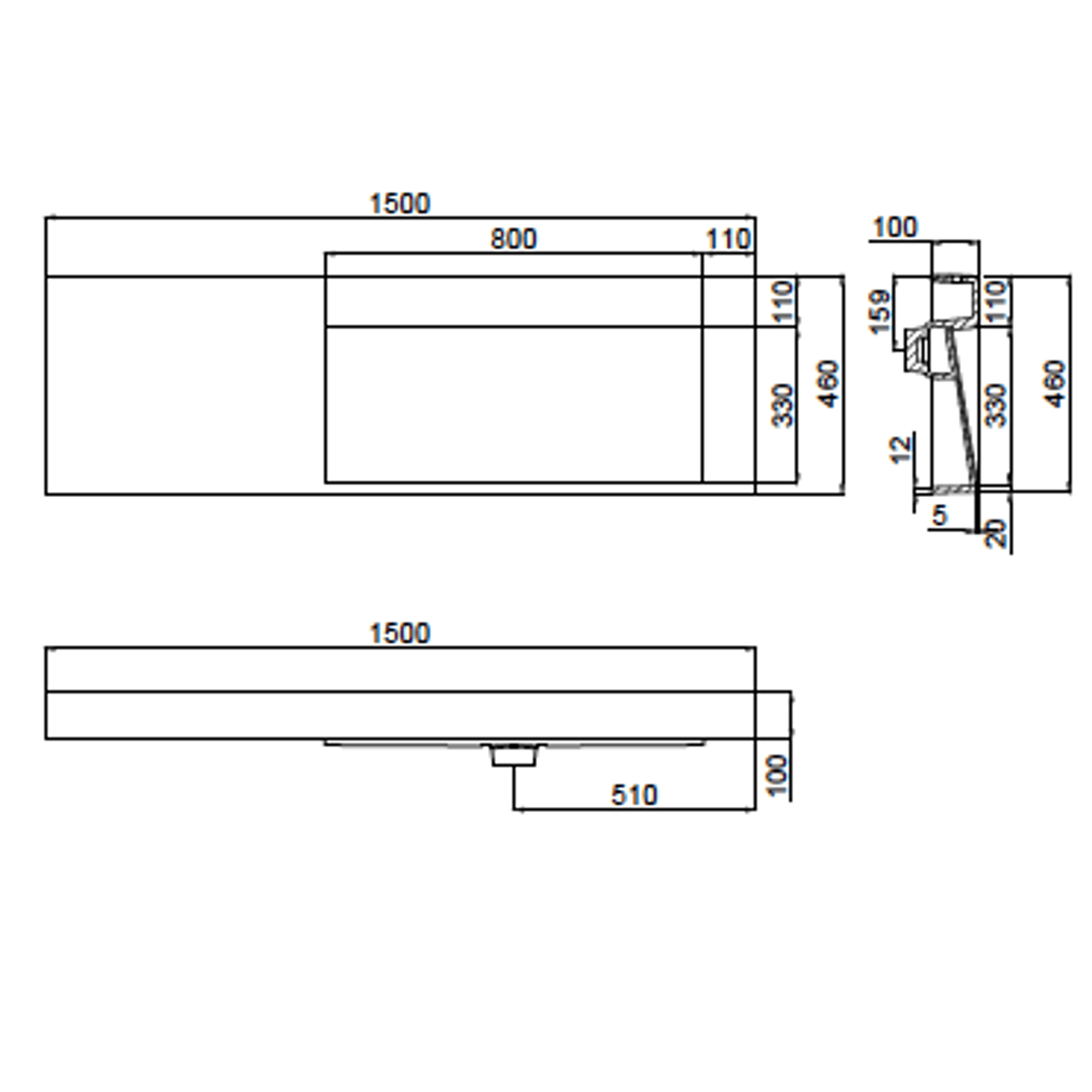 The Ramp Basin - Ramp C100-b 1500mm Right gallery detail image