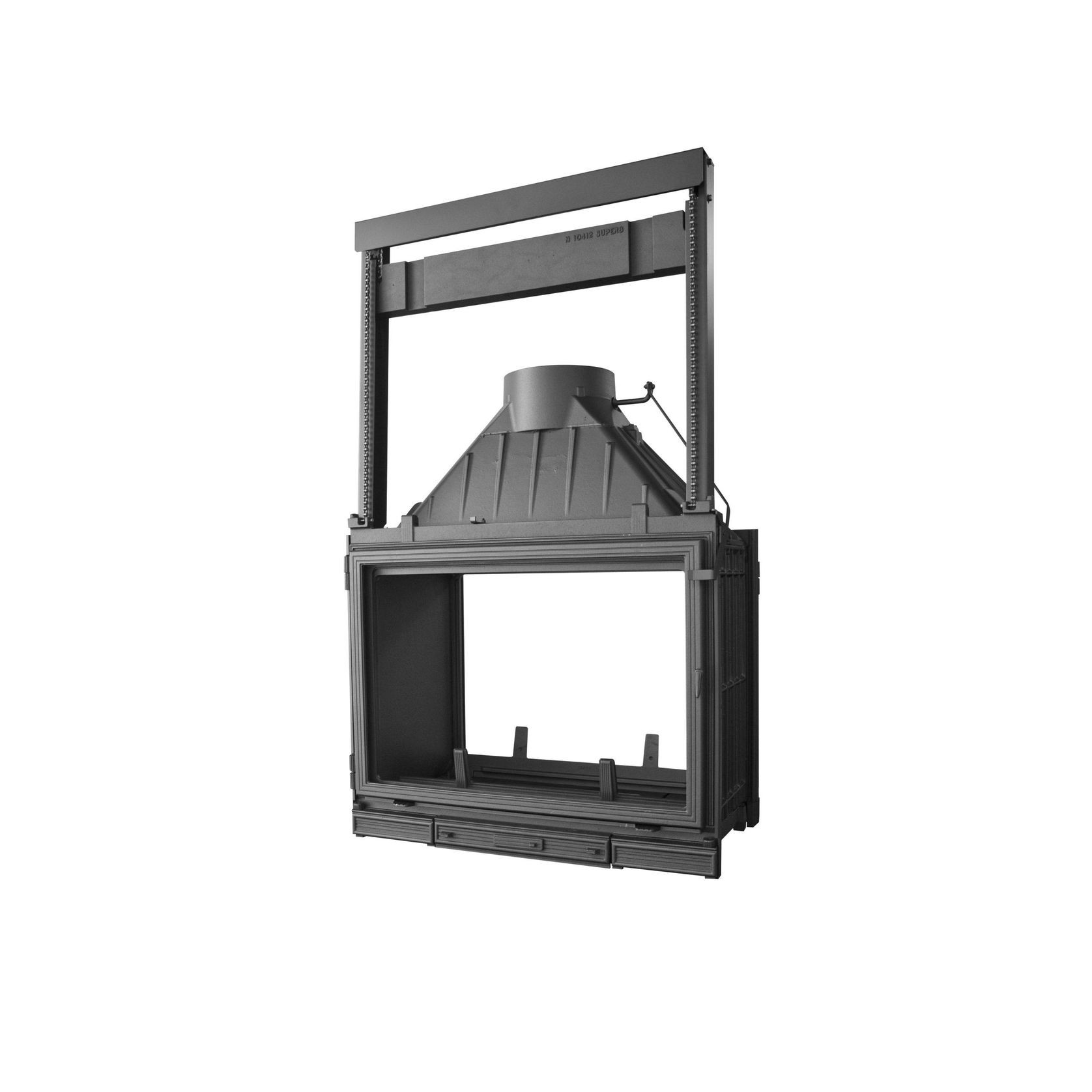 Seguin Multivision 8000 Double Sided Cast Iron Fireplace With Lift Door gallery detail image