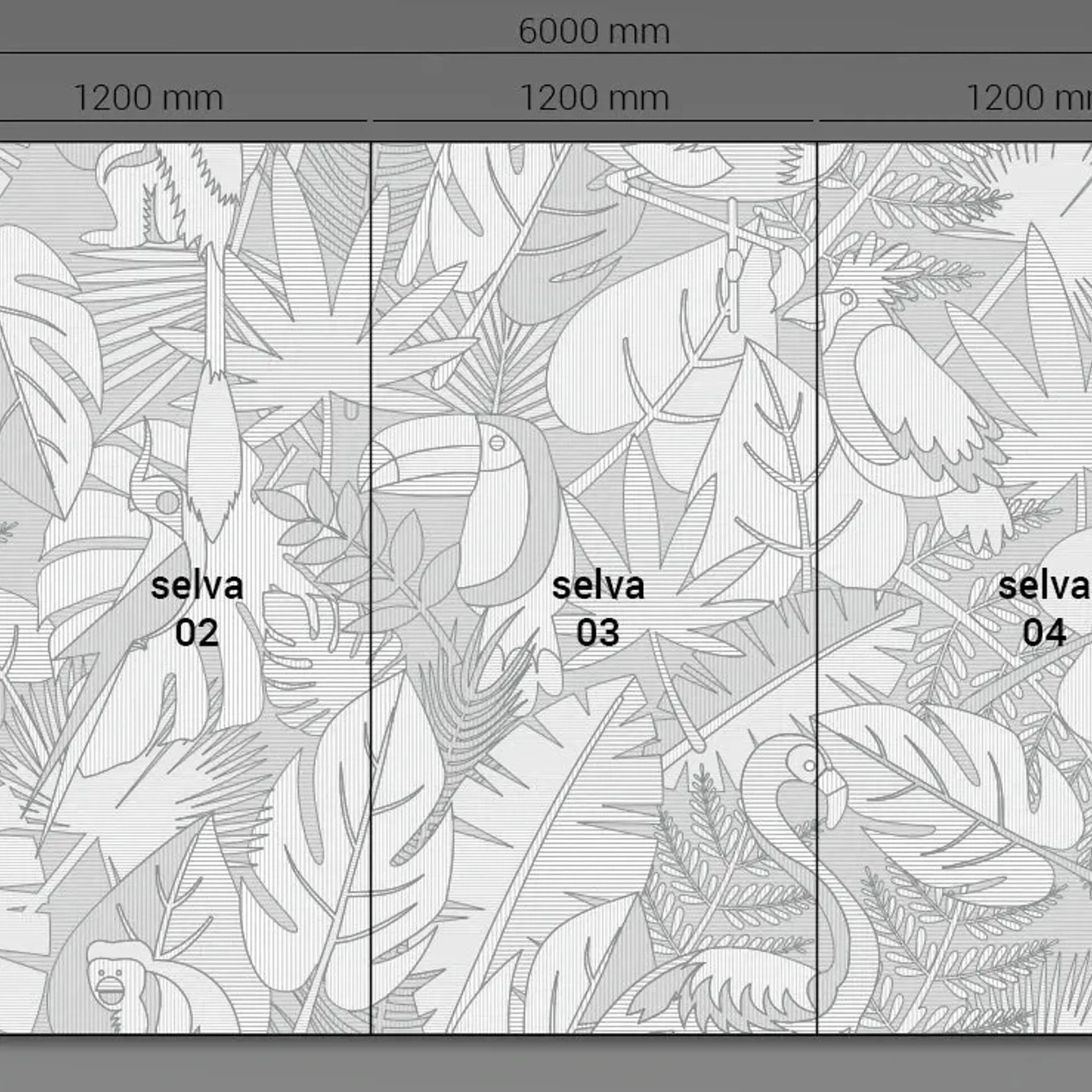 Architectural 3D MDF Wall Panels Selva Polyptych gallery detail image