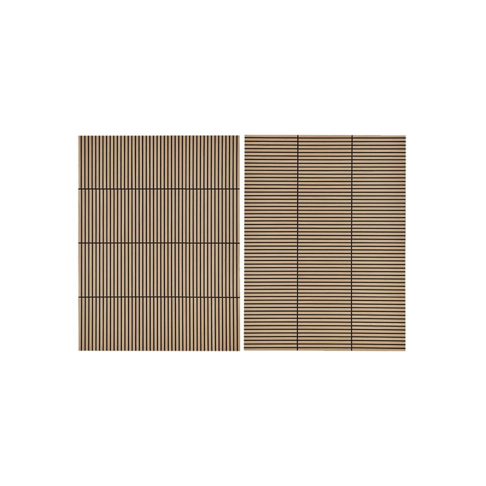 Square WOODFLEX Acoustic Wood Slat Wall Tiles - Oak Veneer - 4pc Set gallery detail image