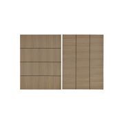 Square WOODFLEX Acoustic Wood Slat Wall Tiles - Oak Veneer - 4pc Set gallery detail image