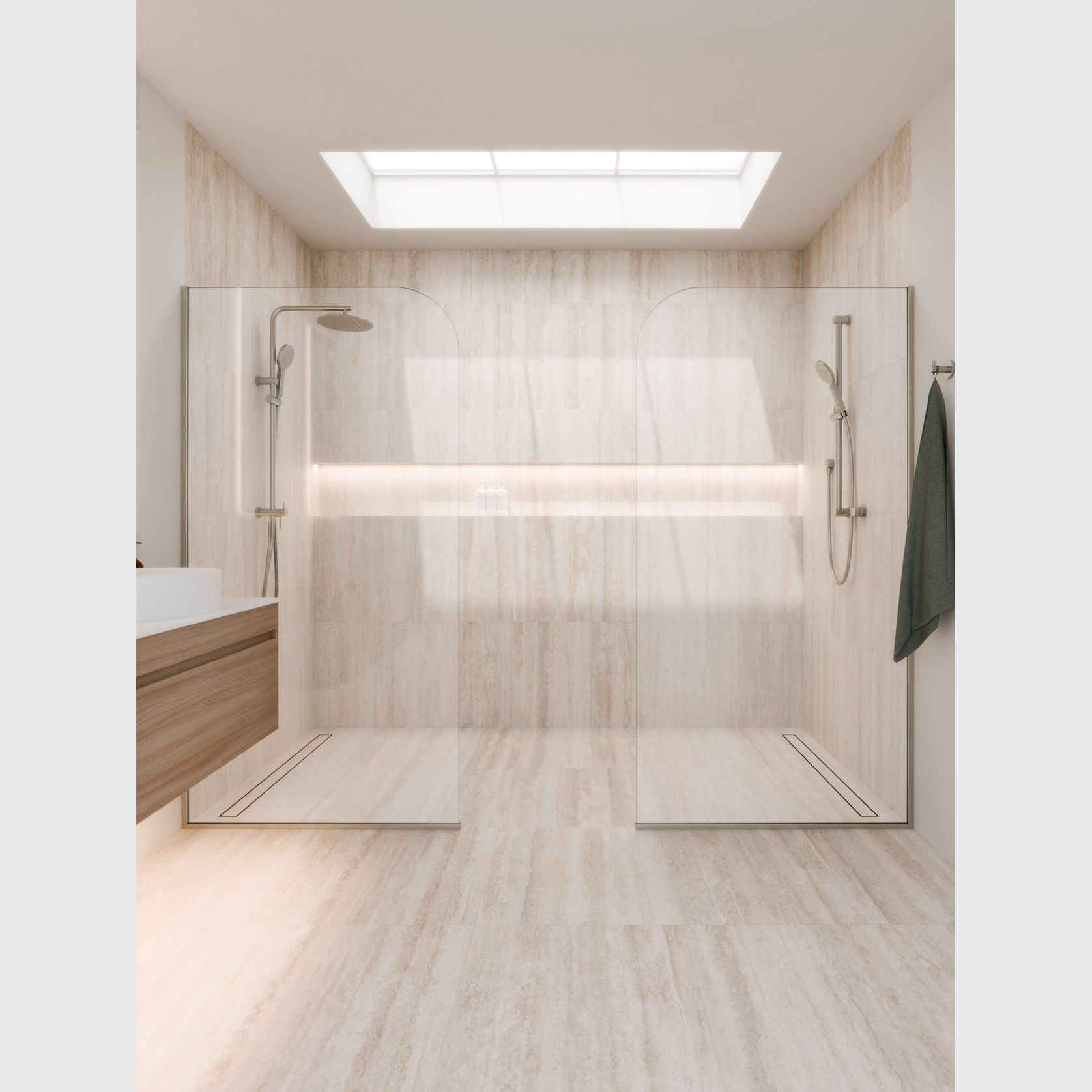 Code Pillar Shower Screen Glass Range | 1050MM gallery detail image