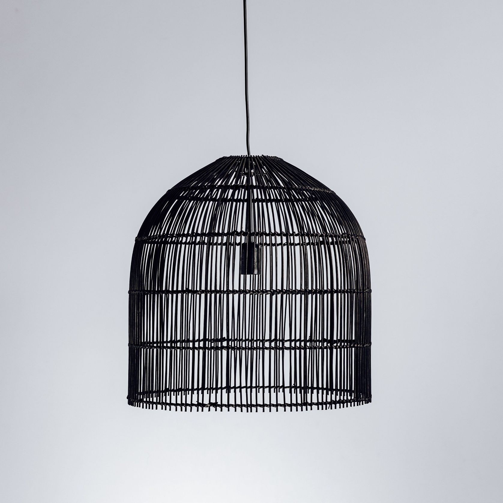 Sienna | Black Rattan Cane Wicker Pendant Light gallery detail image