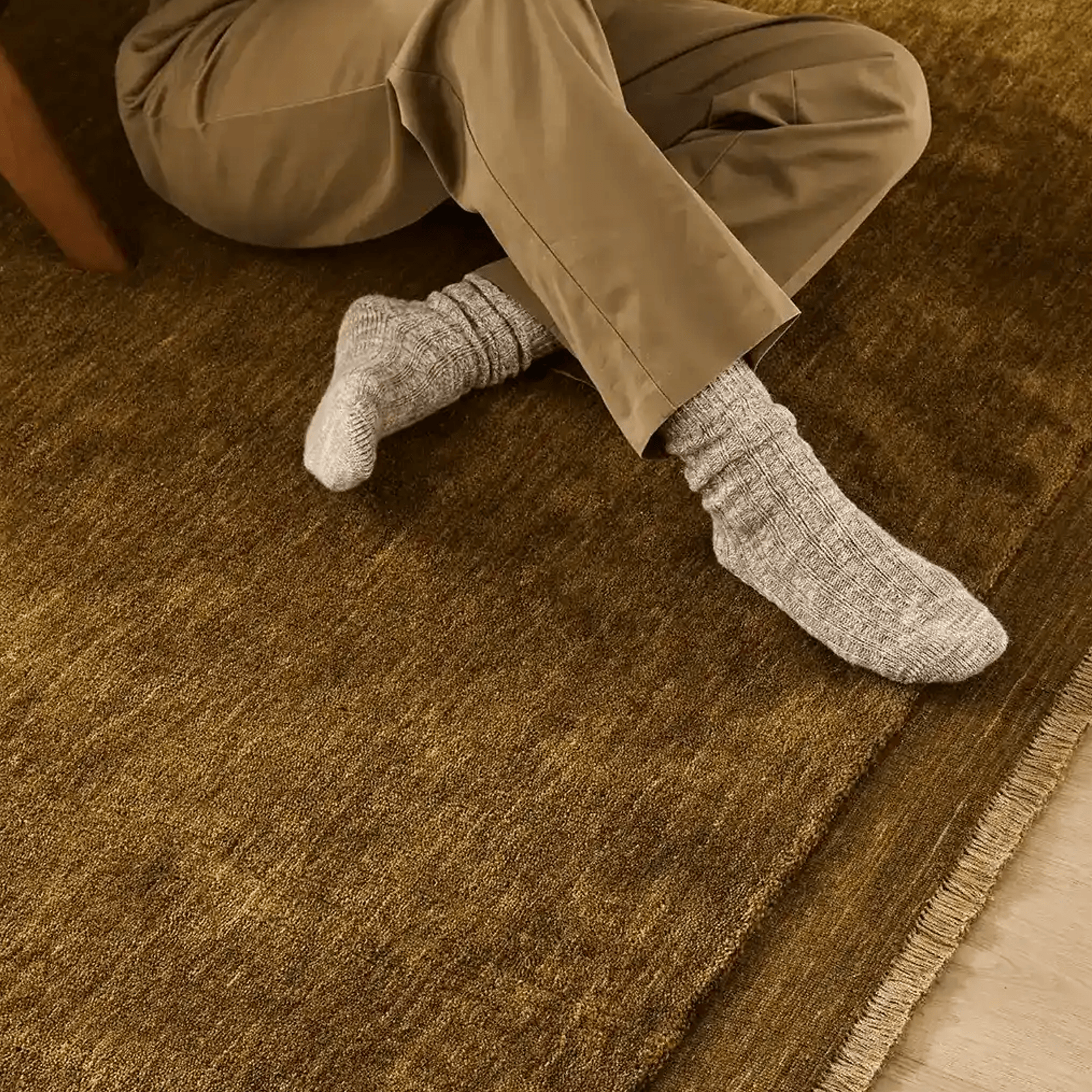 Weave Home Silvio Floor Rug - Oakmoss | NZ Wool | Two Sizes gallery detail image