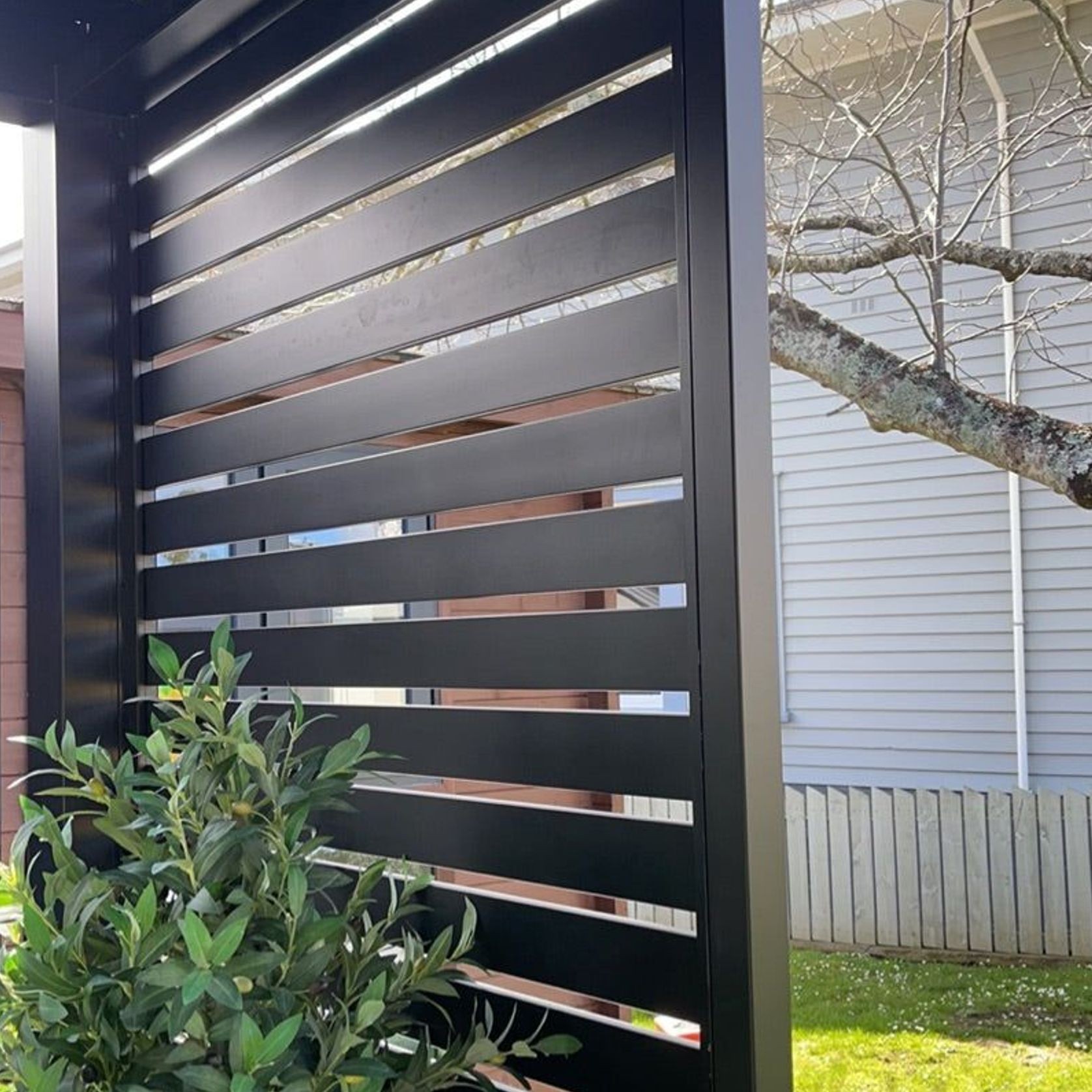 Atlantic & Caribbean Freestanding & Caspian Series Pergola Slatted Privacy Wall gallery detail image