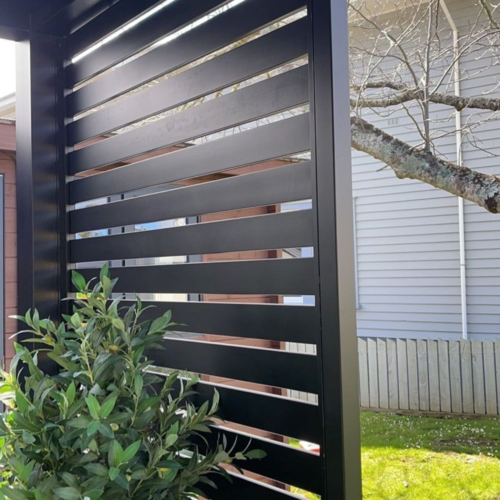 Tasman Freestanding Pergola Slatted Privacy Wall gallery detail image