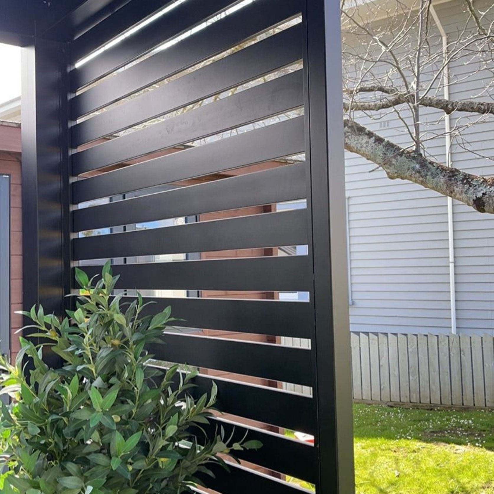 Waihi&Hahei Pergola Slatted Privacy Wall gallery detail image