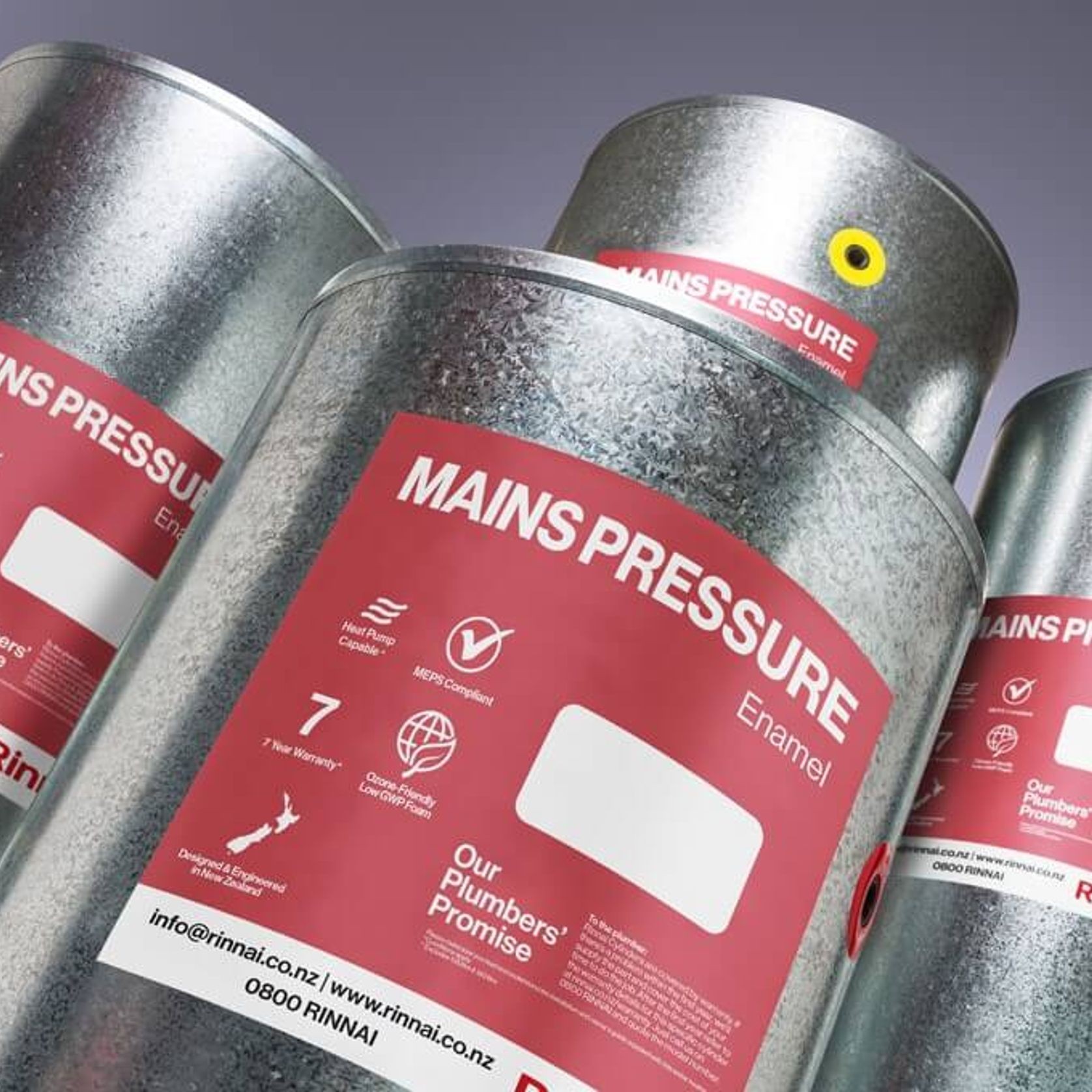 Enamel Mains Pressure Indoor Cylinders gallery detail image