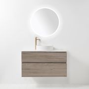 Soft Solid Slim Wall-Hung Vanity, 2 Drawers gallery detail image