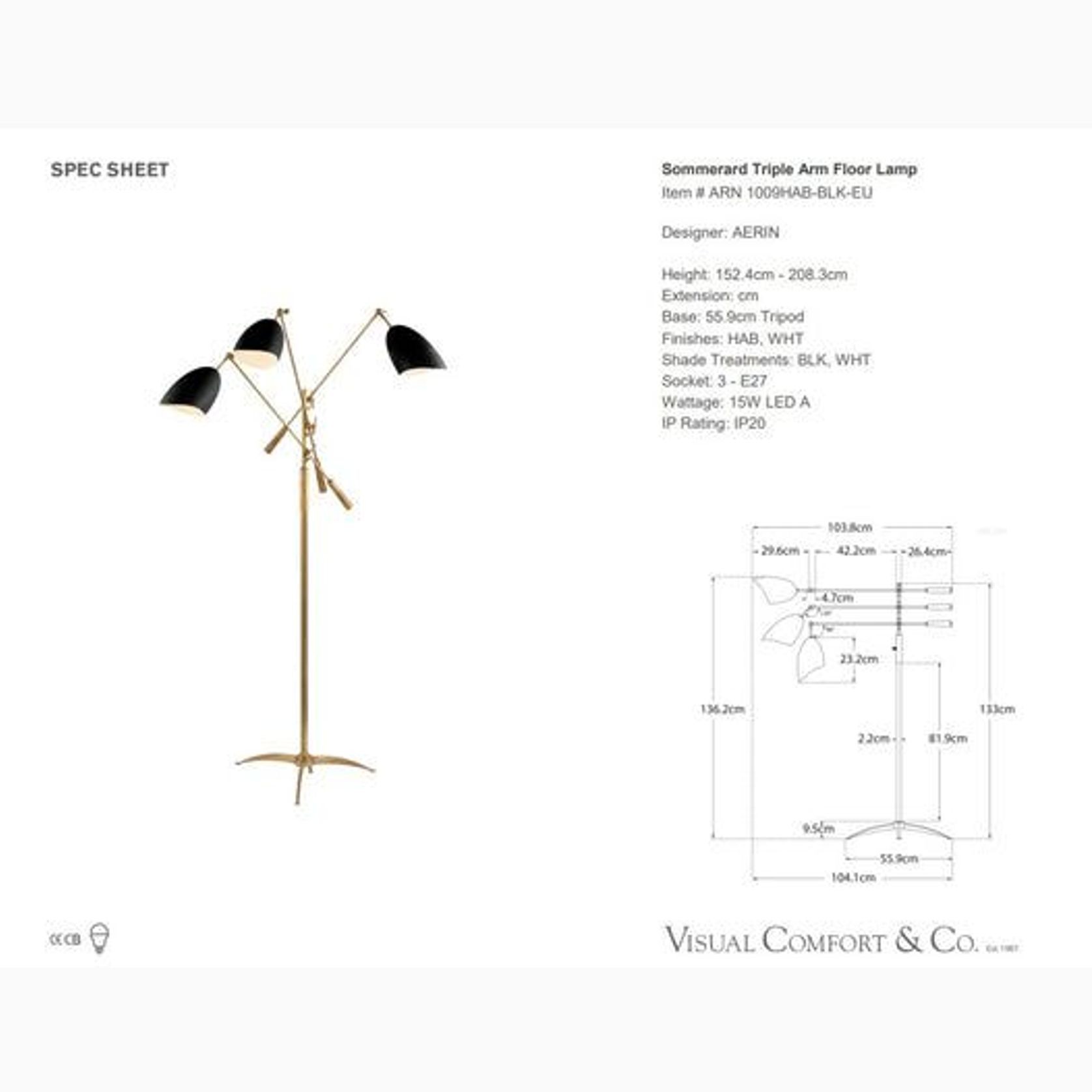 Visual Comfort AERIN Sommerard Floor Lamp gallery detail image