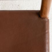 Soren Leather Dining Chair - Chocolate gallery detail image