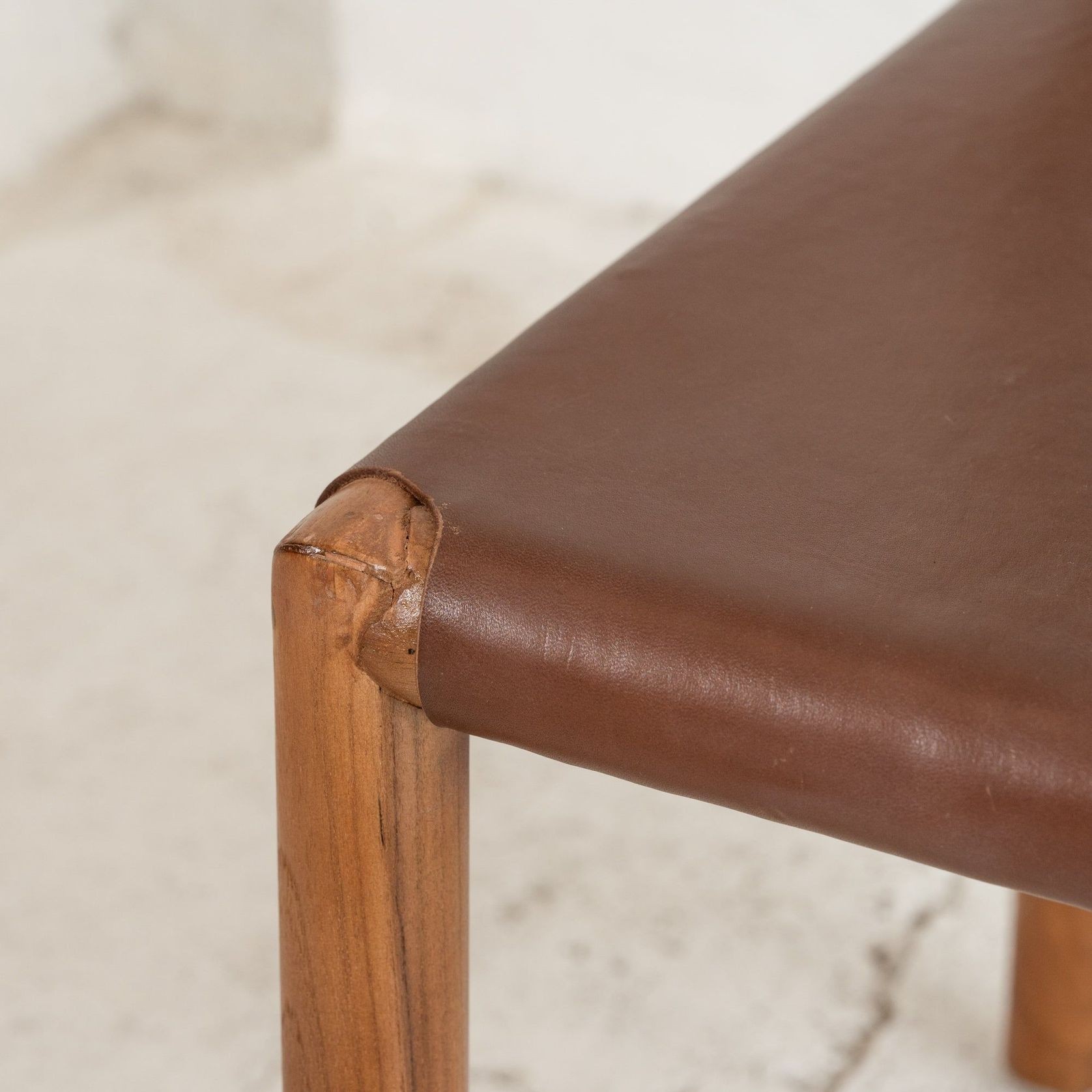 Soren Leather Dining Chair - Chocolate gallery detail image