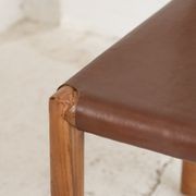 Soren Leather Dining Chair - Chocolate gallery detail image