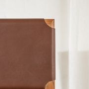 Soren Leather Dining Chair - Chocolate gallery detail image