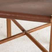 Soren Leather Dining Chair - Chocolate gallery detail image