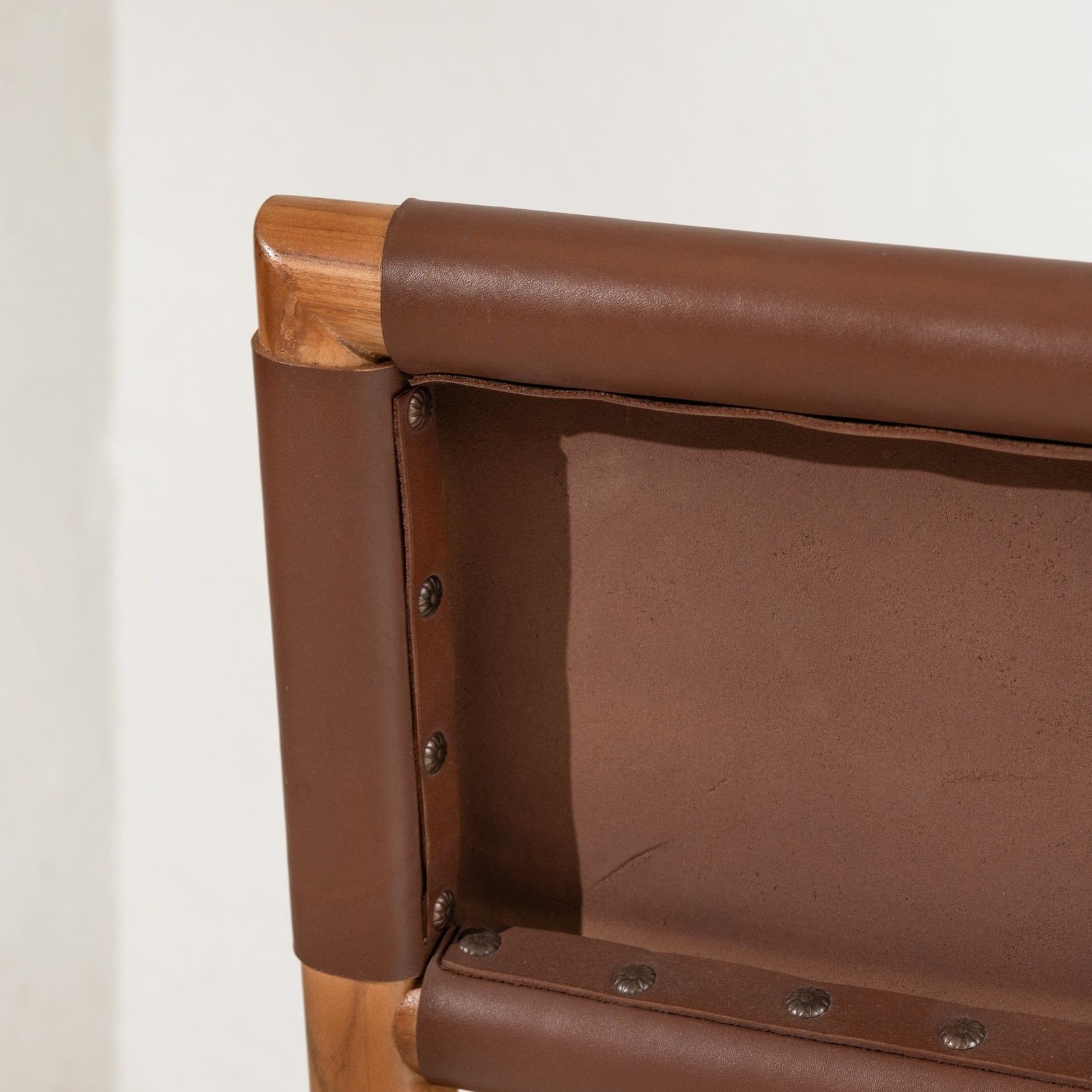 Soren Leather Dining Chair - Chocolate gallery detail image