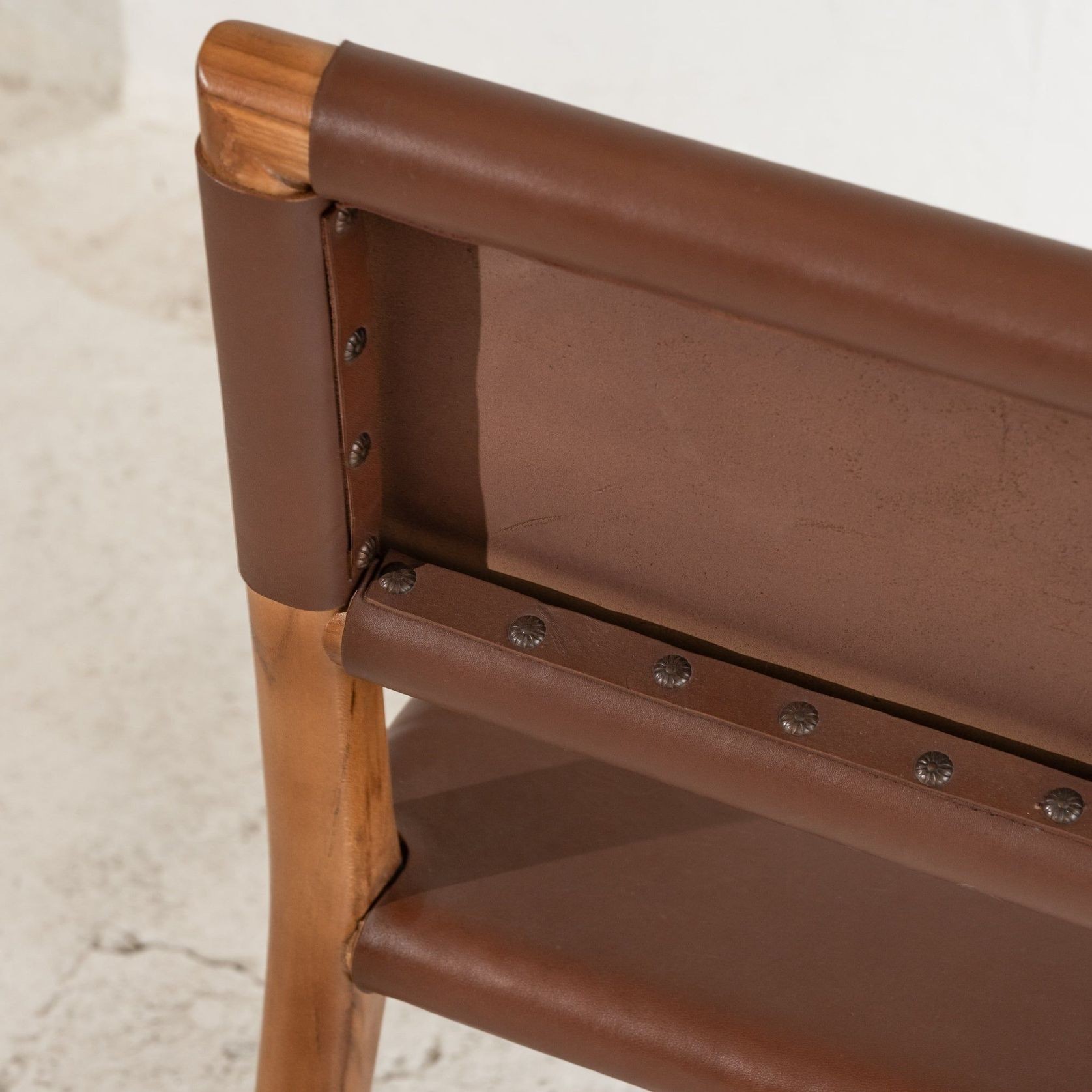 Soren Leather Dining Chair - Chocolate gallery detail image