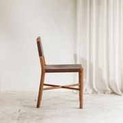 Soren Leather Dining Chair - Chocolate gallery detail image