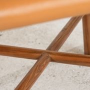 Soren Leather Dining Chair - Mustard gallery detail image