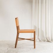 Soren Leather Dining Chair - Mustard gallery detail image