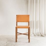 Soren Leather Dining Chair - Mustard gallery detail image