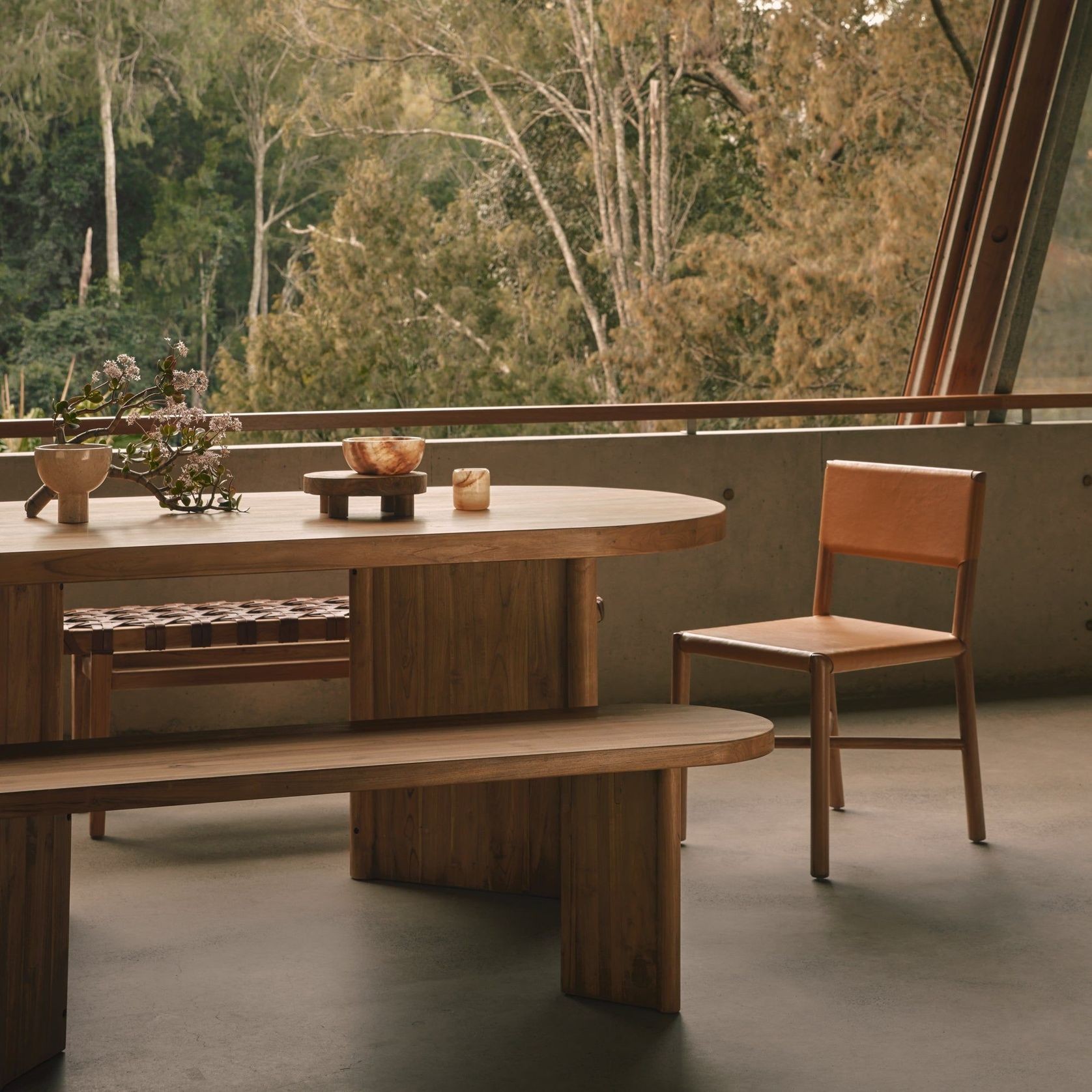 Soren Leather Dining Chair - Mustard gallery detail image