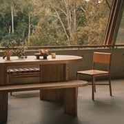 Soren Leather Dining Chair - Mustard gallery detail image