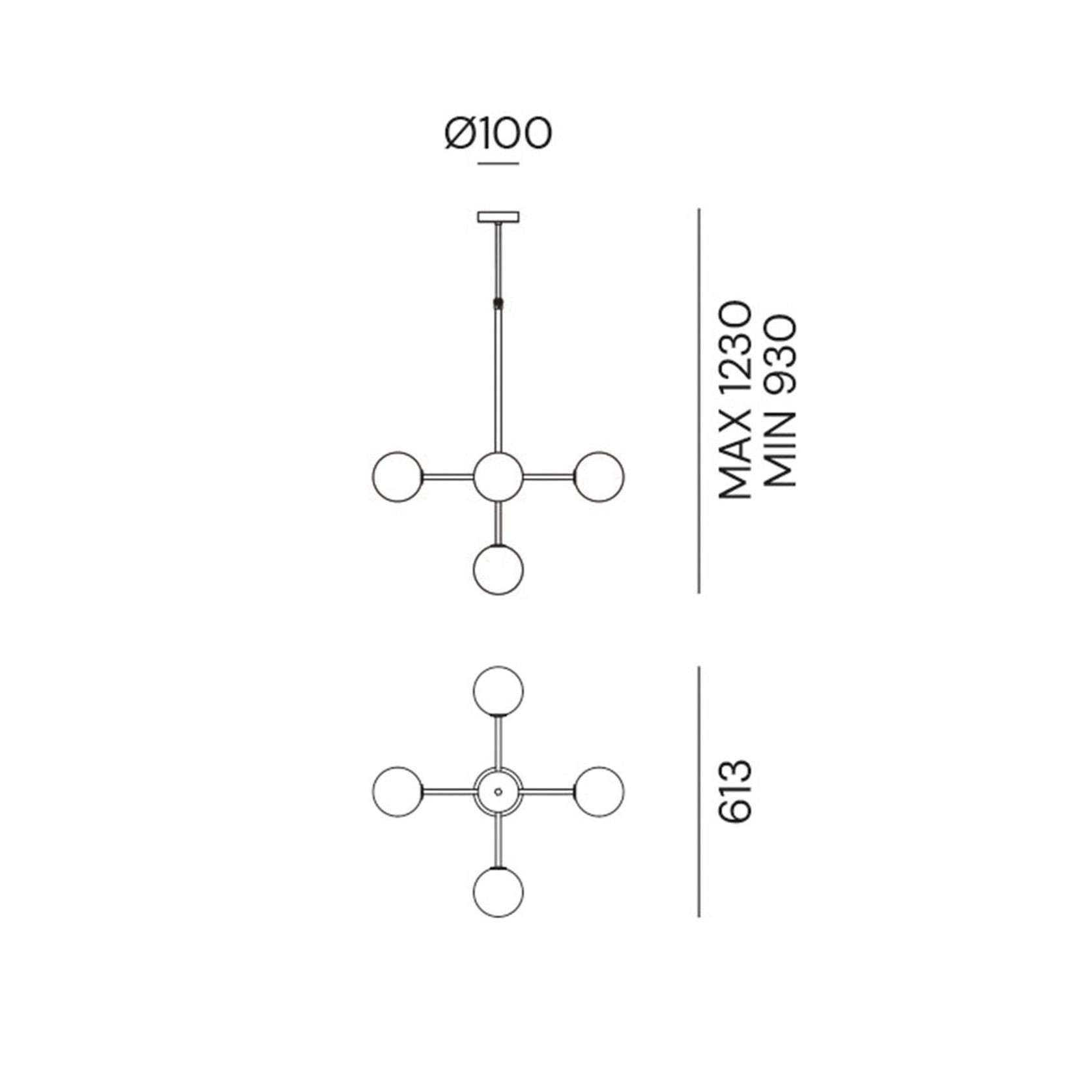 Molecola 5lt Pendant Light gallery detail image